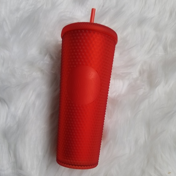 Starbucks Other - Starbucks 2021 Red Matte Bling Straw Tumbler